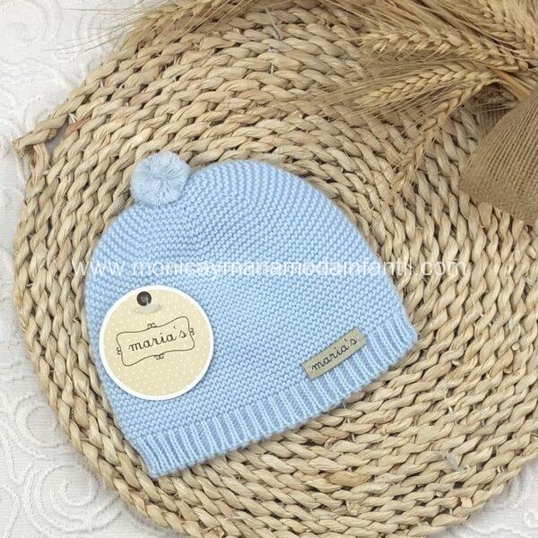 Gorrito Pompom Celeste