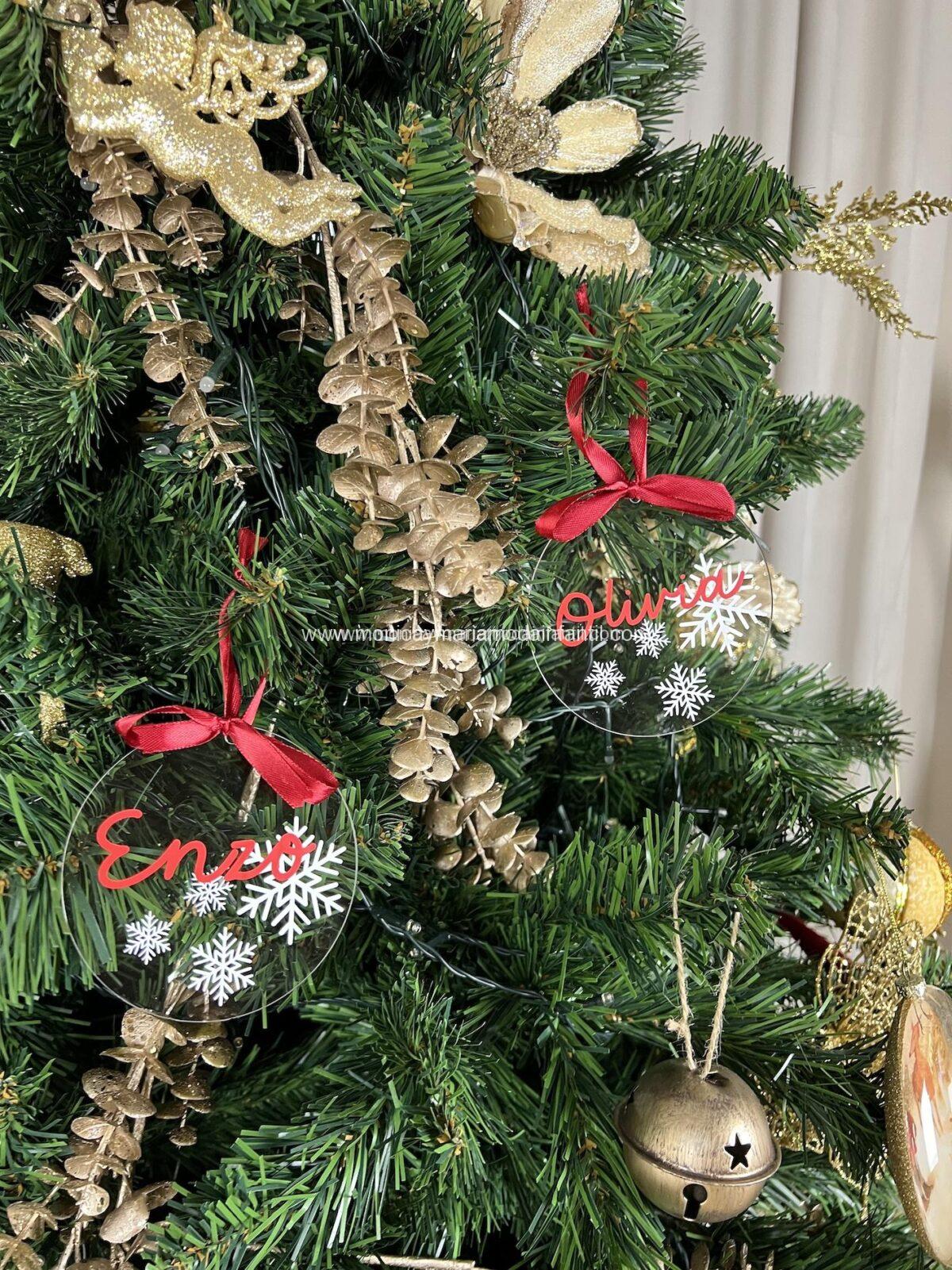 bola de navidad plana nombre - Imagen 2