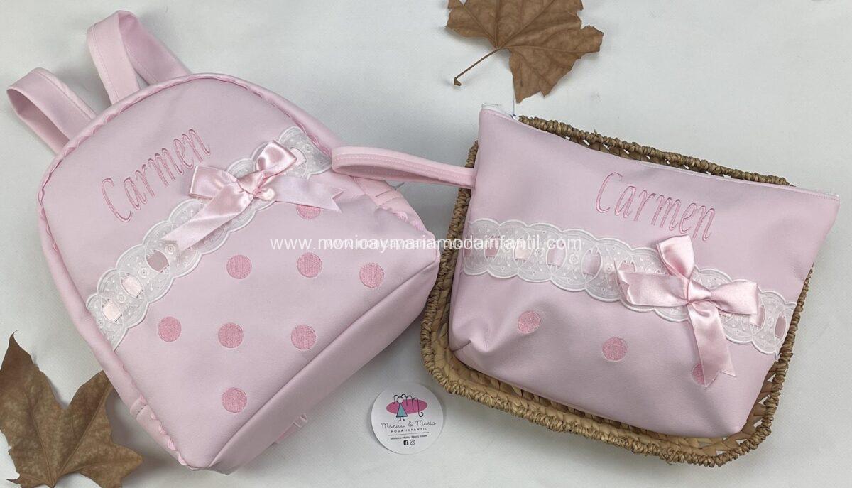 Mochila + Neceser Panetes rosa