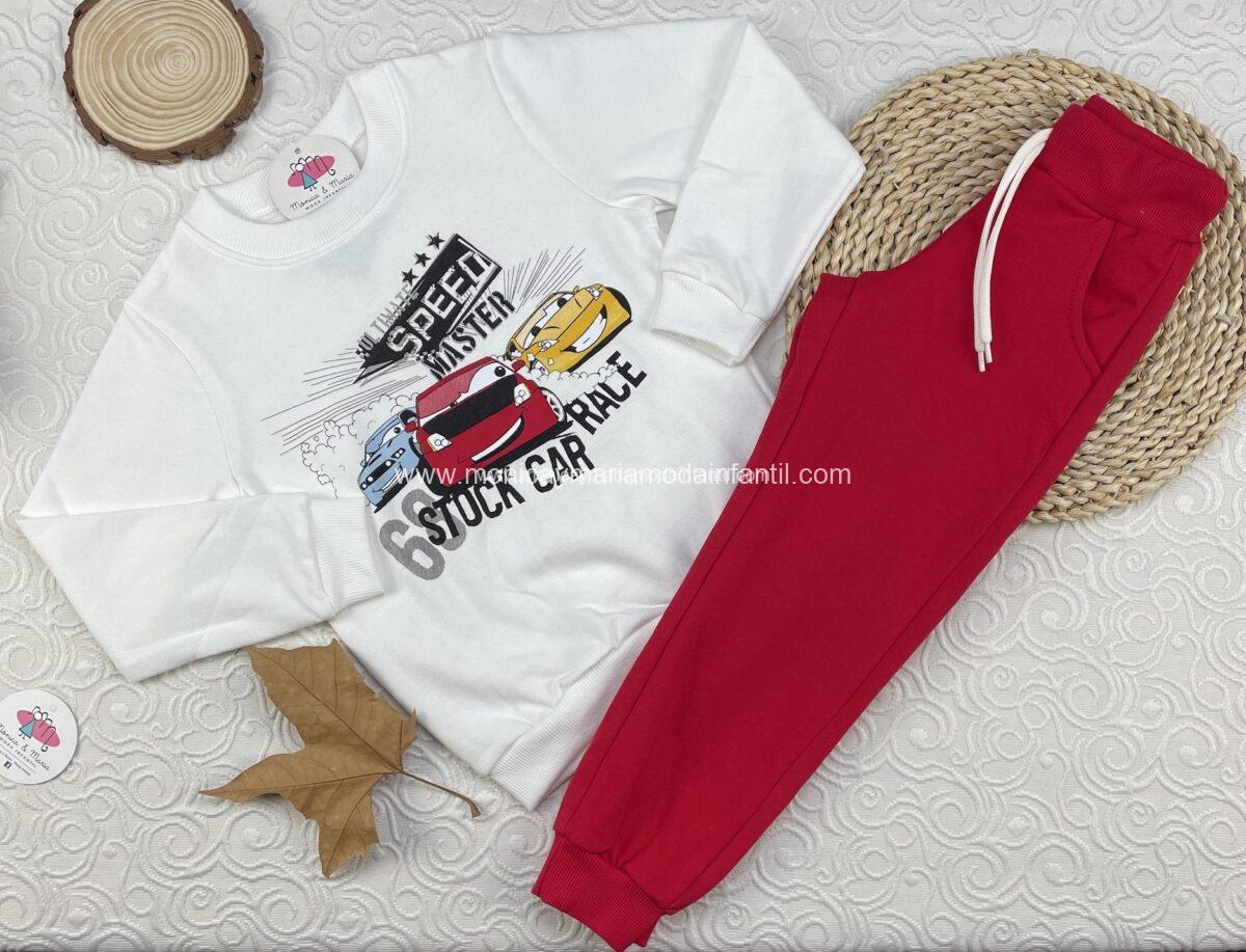 Chandal  3 Coches Rojo