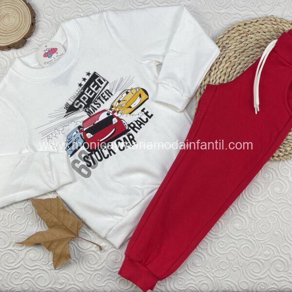 Chandal  3 Coches Rojo