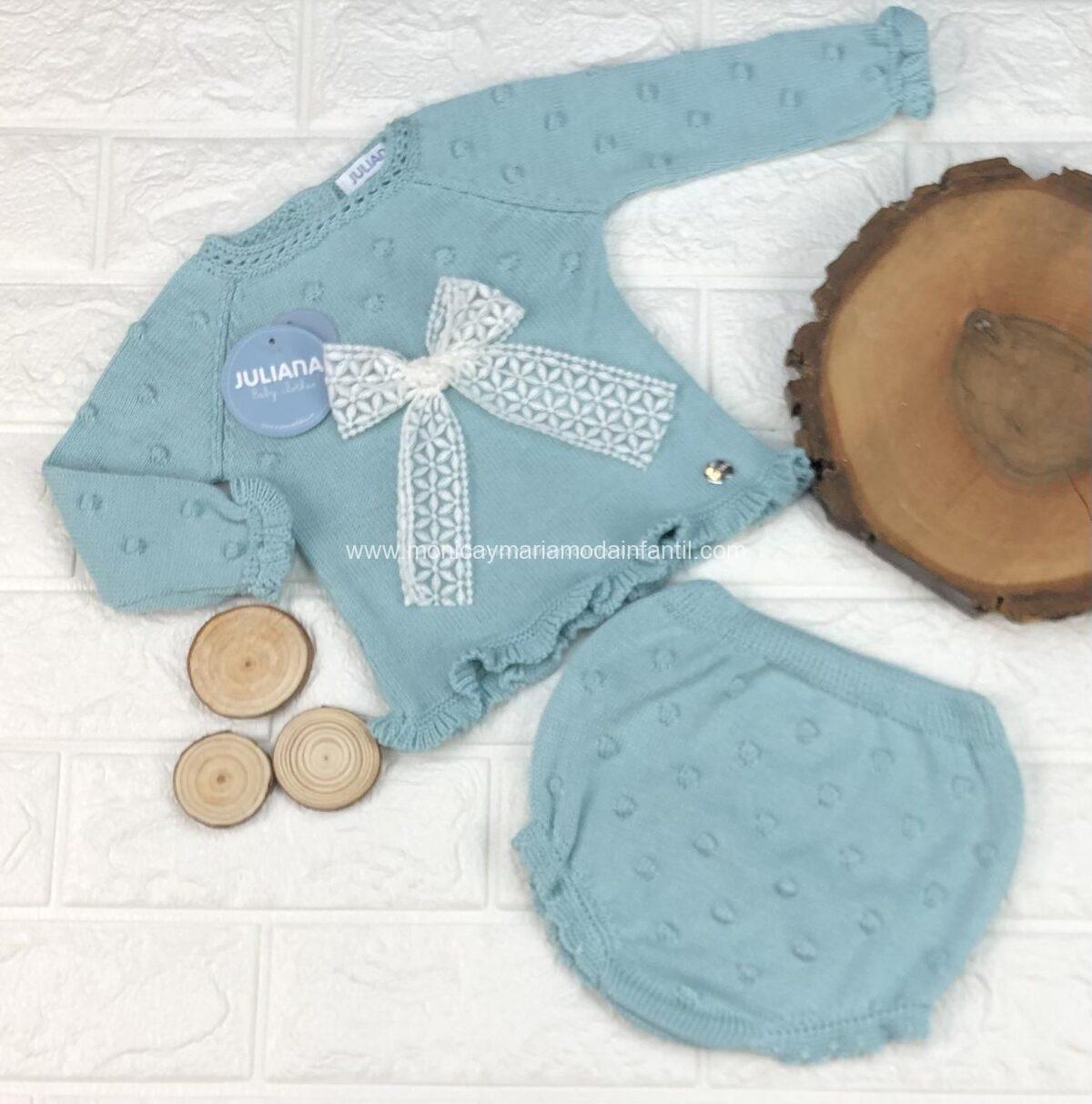 Conjunto Braga punto Bodoque Lazo verde j5095