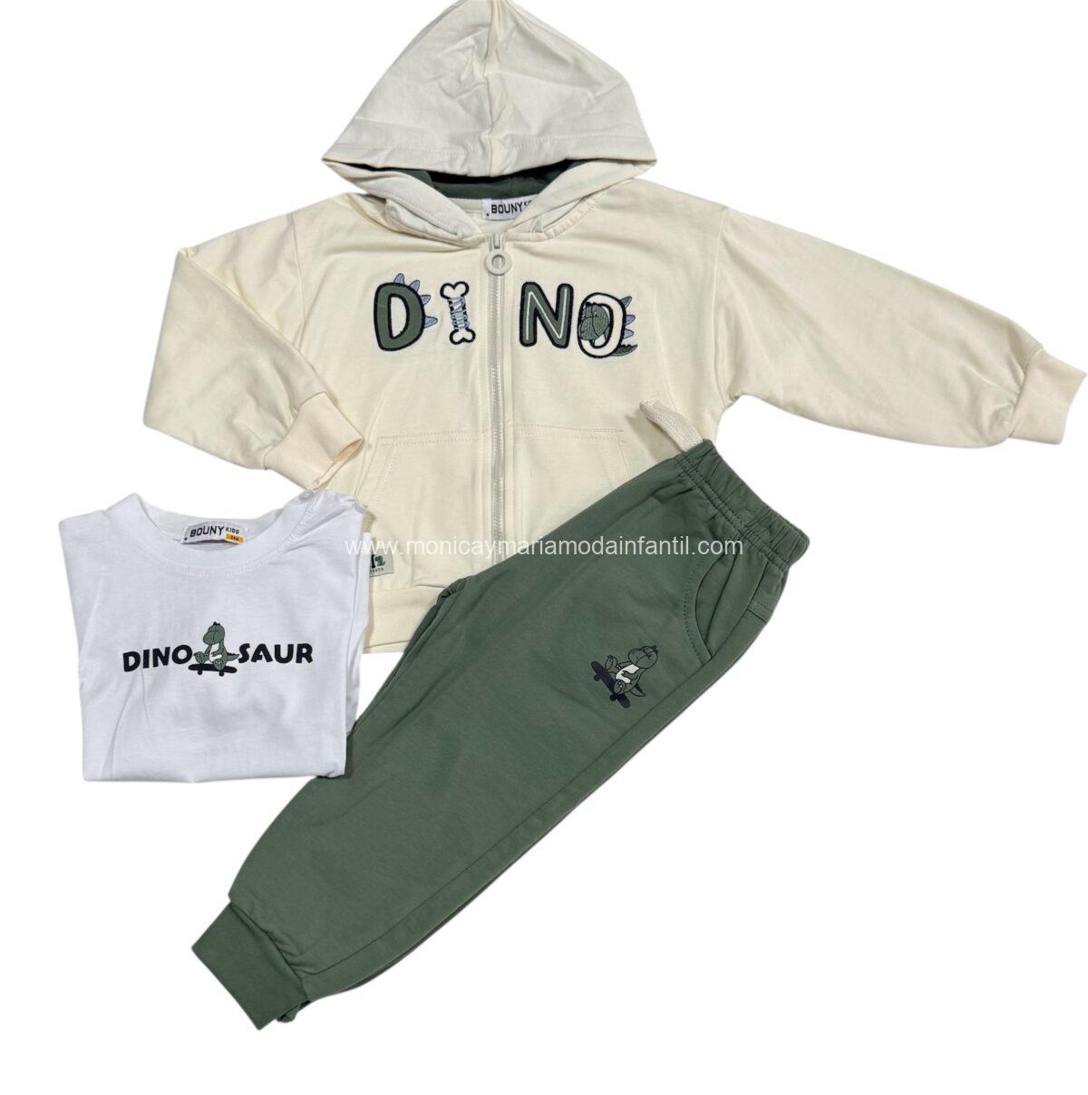 Chandal 3Pz Primavera Dino Verde