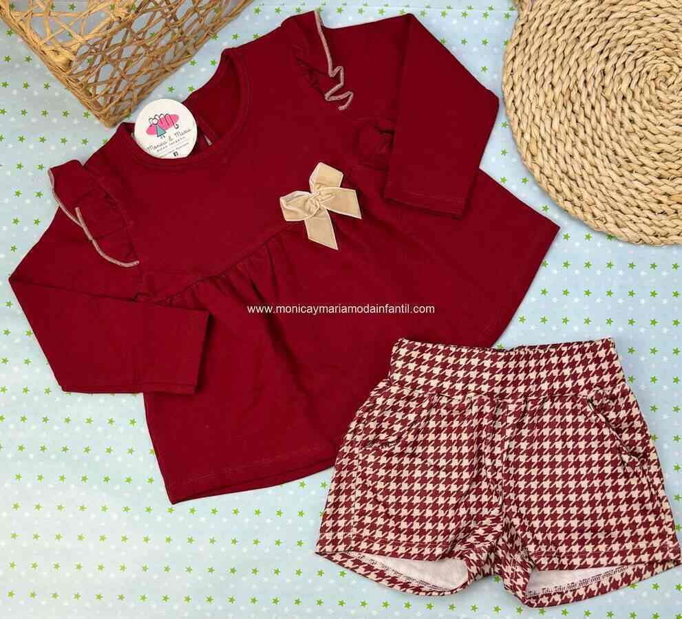 Comprar Ropa Infantil Conjunto burdeos.