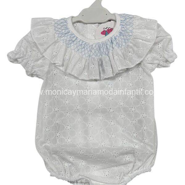 Pelele perforado Celeste