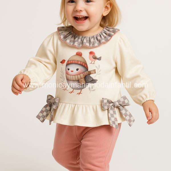 Conjunto BBA Pinguino Bufanda