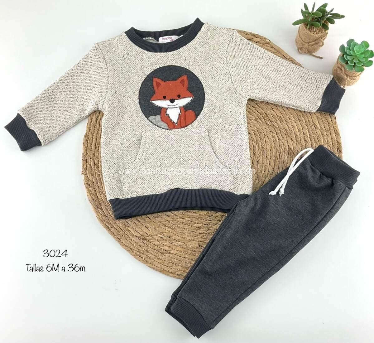 Conjunto Zorrito Gris - Imagen 2