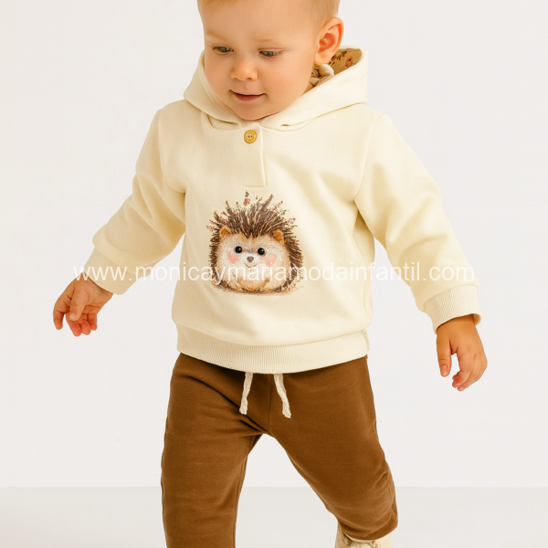 Conjunto Erizo Flores Niño
