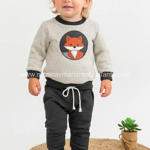 Conjunto Zorrito Gris