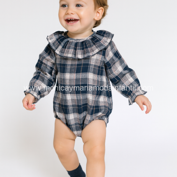 Pelele Cuadros Azulon Gris