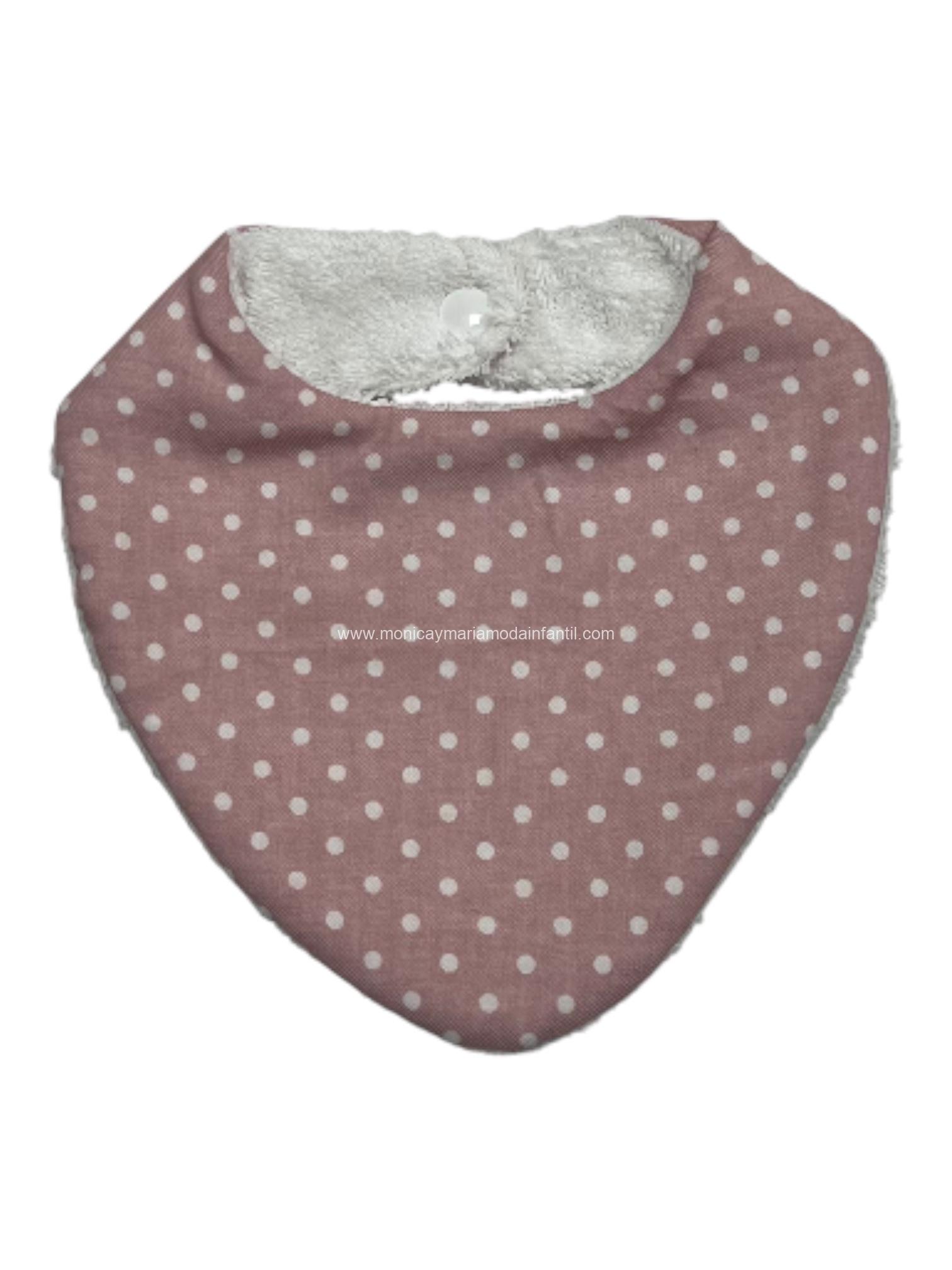 Comprar Ropa Infantil Babero Rosa Lunares