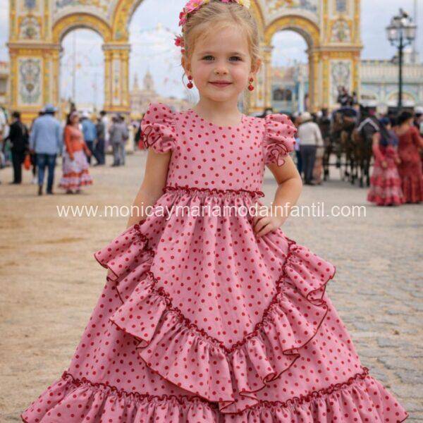 Traje Flamenca Rosa
