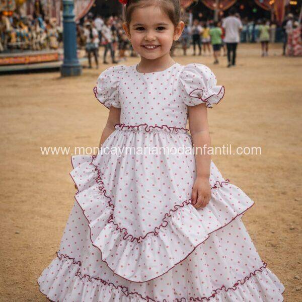 Traje Flamenca Lunares Rojo