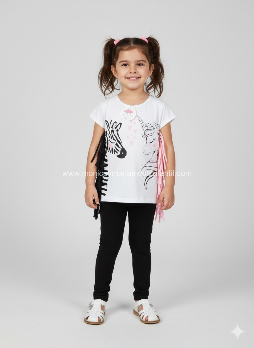 Comprar Ropa Infantil Conjunto Leggin Cebra Unicornio