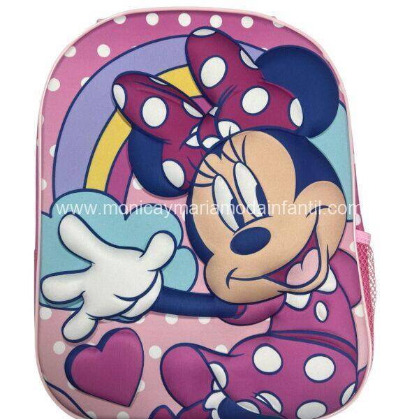 Mochila Infantil Minnie Mouse 3D Arcoíris