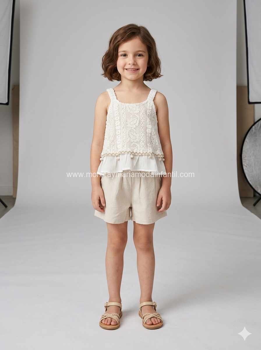 Comprar Ropa Infantil Conjunto Maria Beige