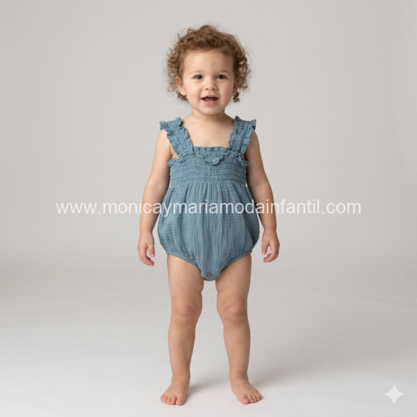 Pelele Bambula Azul Vaquero Elastico